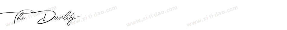 The Duality字体转换